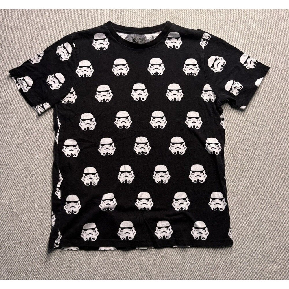 Star Wars Stormtrooper All-Over Print T-Shirt  Black Size Medium